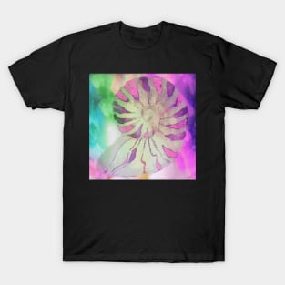 NAUTILUS SEA SHELL IMPRESSION PINK T-Shirt